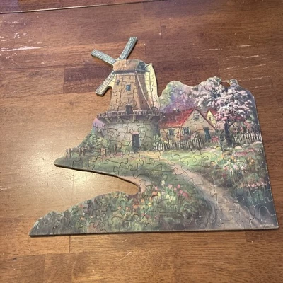 20 世纪 30 年代木制拼图令人敬畏的 SPINGS WISPFUL BREEZES William M. Thompson 艺术 #2 — 第 1/4 张图片