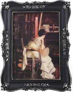 Antique Picture Frames 2.5x3.5 Ornate Black Gothic 2.5x3.5, Black&Gold - Picture 1 of 7