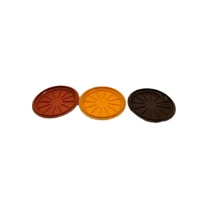 Vintage Tupperware Replacement Coasters Set of 3 Round Plastic Drinkware Retro - Picture 1 of 4