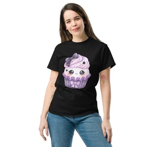 Unisex Classic Tee Gothic Süß Kawaii Cupcake Halloween - Bild 1 von 25