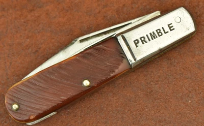 VINTAGE JOHN PRIMBLE BELKNAP LOUISVILLE KY SAWCUT DELRIN BARLOW KNIFE (23620) - Image 1 of 4