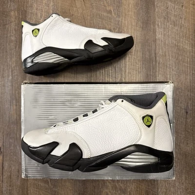 Nike Air Jordan 14 XIV Retro Blanco Chartreuse Talla 8.5 Tenis con Caja 311832-132 Foto 1 de 4