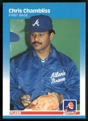 1987 Fleer #513 Chris Chambliss - Image 1 of 2