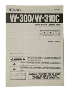 TEAC W-300/W-310C 1974 estéreo doble cubierta de casete manual del propietario desplegable - Imagen 1 de 2