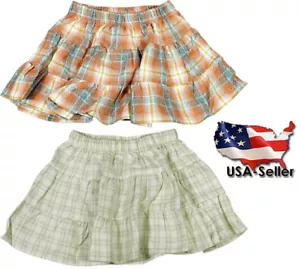 Mulberribush Toddler Girls Flannel Cotton Plaid Skirt Bottoms - Picture 1 of 5