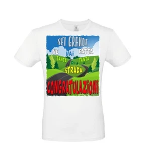 CONGRATULAZIONI T-SHIRT REGALO MAGLIA PROMOZIONE SEI GRANDE CONGRATULAZIONI UOMO - Imagen 1 de 2