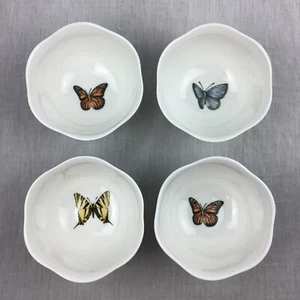 Lenox Butterfly Meadow Colors Fruit Bowl Set Of 4 Pastels Cereal Dessert - Picture 1 of 12