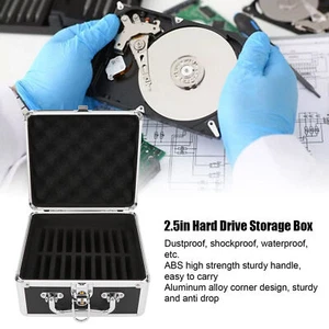 2.5in Hard Drive Storage Box 20 Bays Double Protection Convenient Handle Hard - Afbeelding 1 van 12