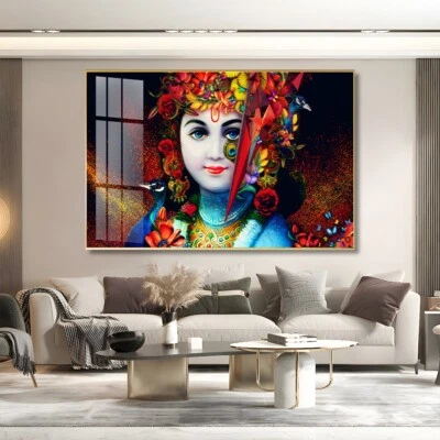 Crystal porcelain Painting; Modern home decor with Brushed Aluminium Frame - image 1 of 4