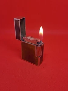 Briquet St DUPONT BRP Plaqué Or et laque Fonctionne tient la charge  - Imagen 1 de 16