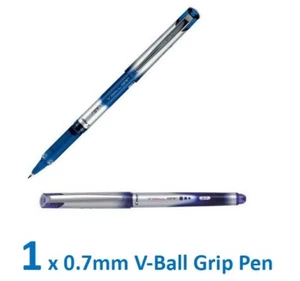 PILOT BLN-VBG7 V-BALL GRIP ROLLER BALL BLUE 0.7mm Fine Capped x 1 PEN B371 - Picture 1 of 1