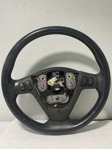 2004-2009 cadillac srx steering wheel Leather Wrap Radio Controls Black - Foto 1 di 11