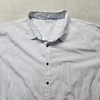 Camisa Sahara Club Blanca Abotonada Manga Larga Informal Adulto Hombre 4XL Foto 1 de 4