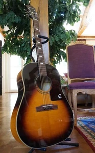Epiphone Texan VS Tobacco Sunburst,  Peerless Factory-Solid Maple Back & Sides - Picture 1 of 14