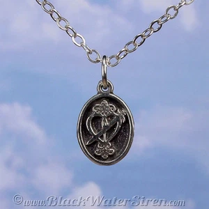 VUDÚ - PEQUEÑA MEDALLA - ERZULIE DANTOR Veve PEQUEÑO Dije Plata Esterlina 925 - Imagen 1 de 4
