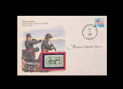 1990 CHARLESTON SC. AMERICAS PATRIOTIC HEROES ROBERT ANDERSON 4c STAMP FDC  - Image 1 of 2