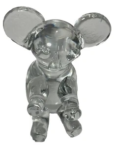 Vintage Kristall Kunst Glas Koala Bär Figur Deko - Bild 1 von 8