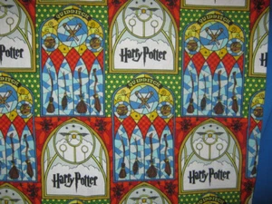 Harry Potter Stained Glass Fabric Cotton Quidditch, Snitch 1 1/2 Yard x 44" - Picture 1 of 3
