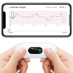 DuoEK-S Mobiles EKG Gerät 30s - 5 Min Überwachung Herzmonitor KI-EKG Analyse DE - Bild 1 von 13