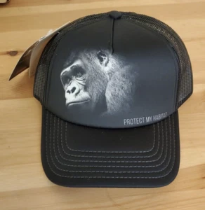 NEW "Protect My Habitat" Gorilla Trucker Snapback Black Hat The Mountain NWT - Picture 1 of 8