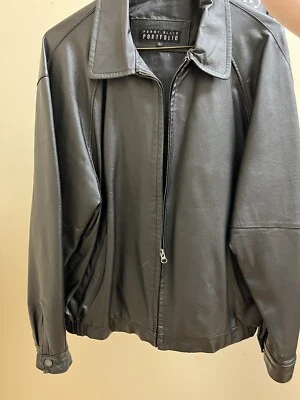 Men’s Leather Black Jacket Size L - Image 1 of 4