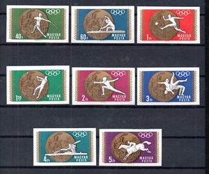 Hungary 1969 set IMPERVED Olympics/Sports stamps (Michel 2477/84 B) nice MNH - Picture 1 of 1
