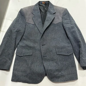 Pendleton Wool Western Blazer Jacket Herringbone Pattern 42 R - Picture 1 of 6