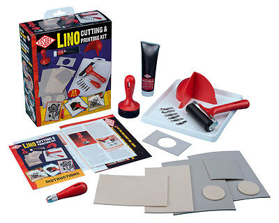 Essdee Lino De Corte & Impresión Kit 23 Un. C / Herramientas, Sellos, Tinta • 26.18€