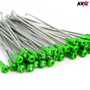 2.15*19in OEM Size Stainless Steel Rear Spoke Kit Set For KAWASAKI KX250F KX450F - Foto 1 di 12