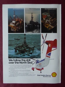 7/1976 PUB SHELL AVIATION SERVICE NORDSEEÖL SIKORSKY S61N BRITISH AIRWAYS AD - Bild 1 von 2