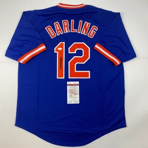 Autographed/Signed Ron Darling New York Blue Baseball Jersey JSA COA - Picture 1 of 4