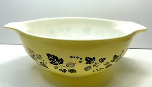 Cuenco mezclador vintage Pyrex grosella negra sobre amarilla 4 cuartos Cenicienta #444 - Imagen 1 de 9