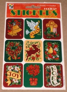 Paper Magic Christmas Stickers NIP Reindeer, Bells, Candles, Noel, Poinsettia ++ - Picture 1 of 1