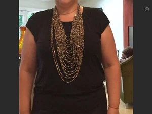 Nakamol Multi Strang Perlen Halskette Ombre Multicolor Funkelnd 23" - Bild 1 von 9