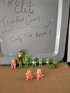 Lot Of 9 Vintage 80s 90s Muppets Kermit & Ms Piggy Tara Toy&Applause T8#133 - Picture 1 of 22