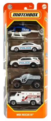 2024 Matchbox MBX Rescue III 5-Pack | Ford Police Interceptor | Utility | FSB - Image 1 of 4