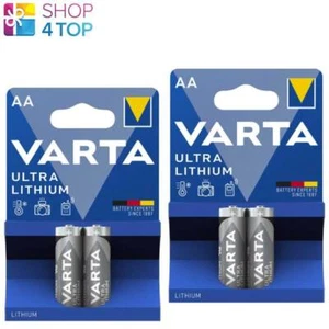 4 VARTA ULTRA LITHIUM AA LR6 BATTERIES FR14505 6106 1.5V MIGNON EXP 2038 2BL NEW - Picture 1 of 1