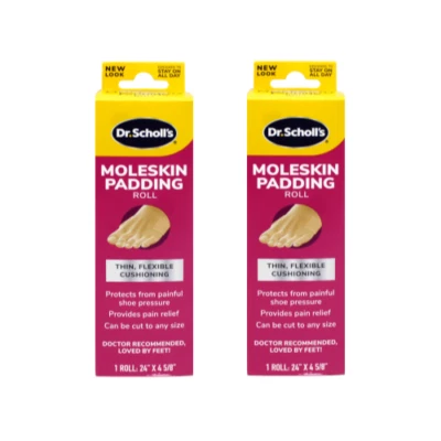 2 Pack Dr Scholls Moleskin Plus Padding Roll 1 Roll Is 24 X 4 5/8 Inch Each - Image 1 of 4