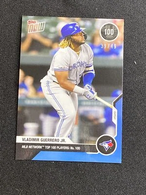 2020 TOPPS NOW MLB NETWORK TOP 100 BLUE #/49 SP - Vladimir Guerrero Jr. #MN100 - Image 1 of 2
