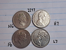 1977 & 1996 CANADA 5 CENT NICKEL FAR/ NEAR 6  AND HIGH/LOW VARIETIES.  ITEM#2277