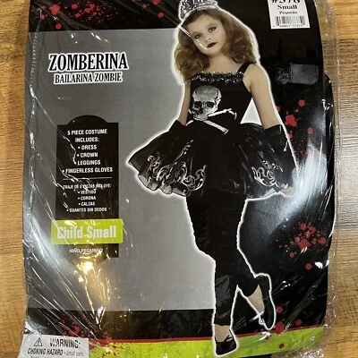 Disfraz Zomberina Halloween Vestido Elegante Niños Niñas Talla 4-6 Años NUEVO NUEVO CON ETIQUETAS Foto 1 de 4