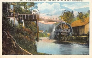 Postal NC: An Old Water Wheel, Carolina del Norte, WB, 1920 - Imagen 1 de 2