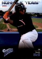 2011 Norfolk Tides Choice #7 Josh Bell Lantana Florida FL Baseball Card