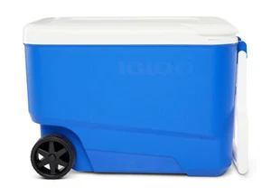 Igloo 38 QT Ice Chest Cooler with Wheels, Blue - Picture 1 of 10