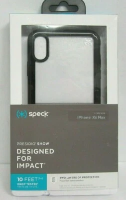 Capa Speck Presidio Show para iPhone XS Max - Preta/Clara - Imagem 1 de 4
