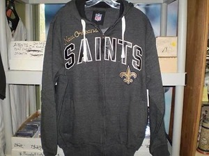 NFL SAINTS GIII HOODIE HOODY HOODED FULL ZIP SWEATSHIRT L LG LARGE NEW NWT - Picture 1 of 1
