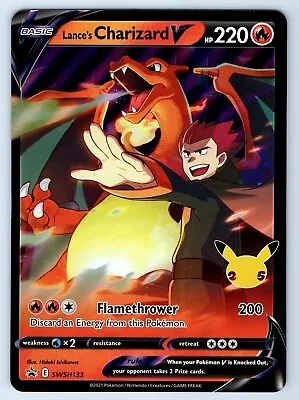 2021 Sword & Shield- Celebrations Lance's Charizard V Jumbo Card #SWSH133 - Image 1 of 2