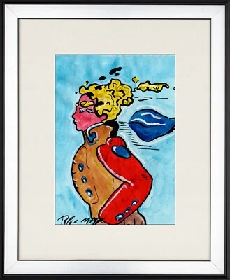 Peter Max - boceto antiguo hecho a mano - ¡ACUARELA!!! Foto 1 de 2