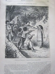 L'éducation de l'enfant par l'enfant 1873 Gravure Article de presse - Picture 1 of 1
