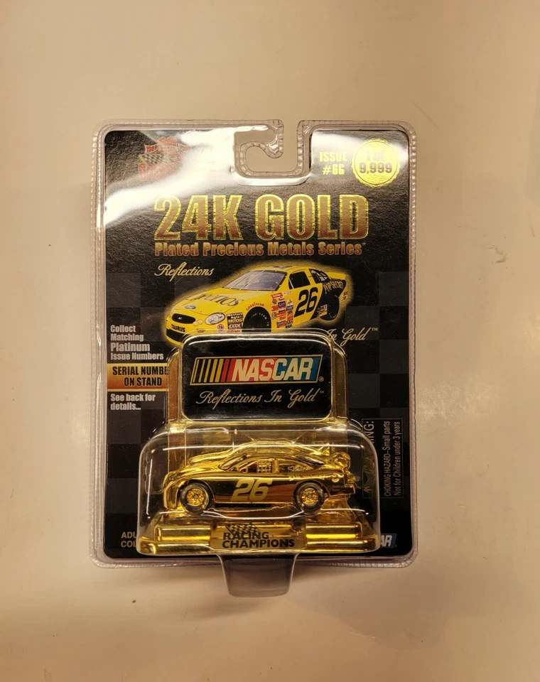 Racing Champions Nascar - Limited Edition - 24K Gold Plated Precious Metals Series - Chevrolet Monte Carlo #6 Diecast Car